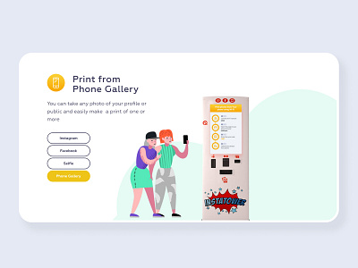 Ibox — phone gallery character clean color flat illustraion interface landing page landing pages people printbox shot ui design ux web woman иллюстрация интерфейс лендинг