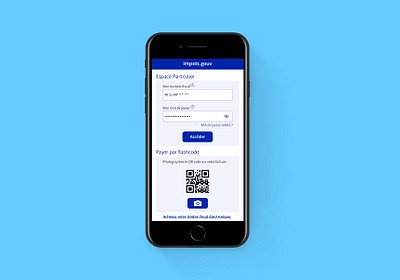 ImpotsGouv app | First page app government iphone mockup redesign concept uidesign uxui