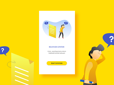 Nyatet Empty State Illustration design flat illustration minimal ui ux