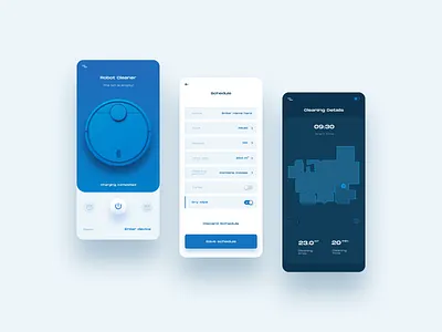 Robot Vacuum Cleaner App app dashboard robotic smarthome ui ux ux design uxui vacuum cleaner