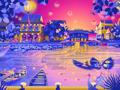 Hoi An for Culture Trip digital illustration digital painting editorial illustration illustration photoshop illustration travel illustration