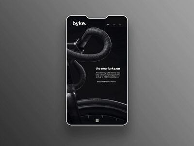 E-Bike branding website mobile bike branding corporate design dark mode dark theme dark ui e bike electric emotional design flat design invision studio low key minimal mobile prototype responsive website ui ux