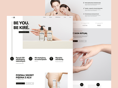 Kiré Skin body cosmetics design kire natural skin skin care skincare ui ux