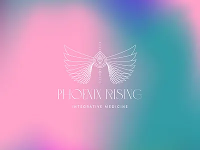 Phoenix Rising Brand Identity brand identity branding branding design geometric logo gradient iconography illustrator logo logodesign symbols