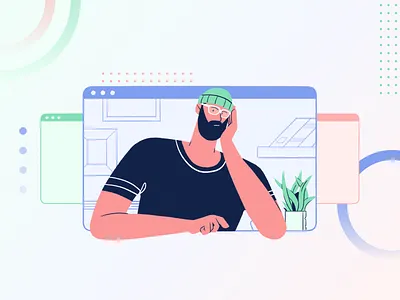 So Much Work cute designer iilustration illustrator person simple vector work