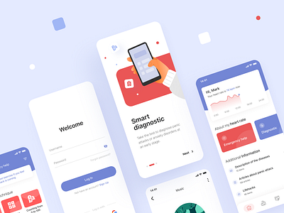 Panic Oracle – Health app app app design application concept design health app interface ios iphone mobile mobile app panic attacks ui uiux