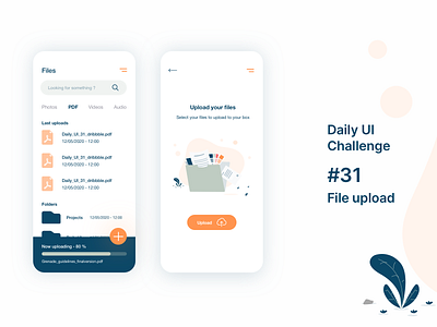 Daily UI Challenge #031 app dailyui design file file upload illustration mobile design mobile ui sketch ui upload ux