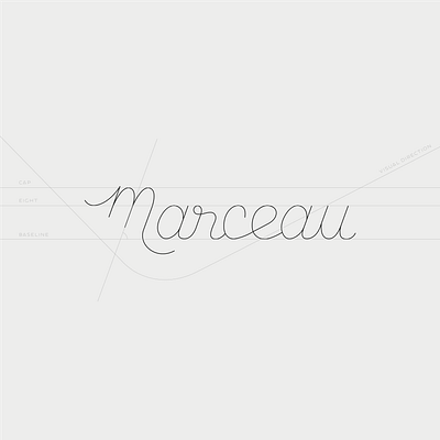 Marceau custom script type brand brand identity branding custom lettering custom type font france freelance french handmade high end typography lettering logo logotype minimalism restaurant restauration script type typography