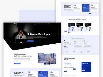 Landing Page Design branding creative design design landing page minimal minimalistic typography ui ux web webdesign website