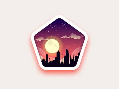 jakarta moon bird coffee design film icon illustration logo music pencil sketch vector