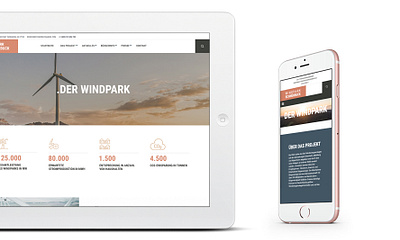 Windpark Schnurbuck creative design design homepage design modern design ui web webdesign windpark