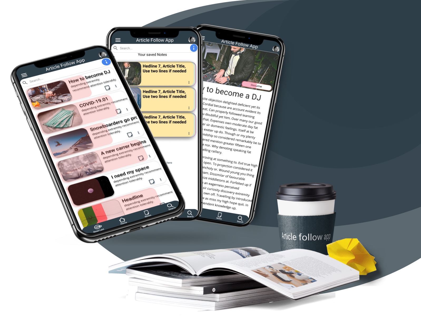 Article Follow App artboard article app figma read uiux uxdesign