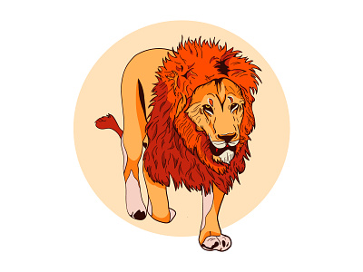 Lion King animals art avatar cat character colorful cool cute design face flat illustration king lion lion head wild