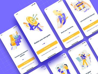 Onboarding Illustration Design clean design illustration ios management app management system management tool mobile onboarding onboarding ui ui