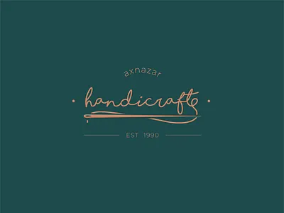 Handicraft logo abstract art abstract logo art design flat handicraft icon illustration logo logodesign logodesigner logodesigns minimal old olds style retro logo typography