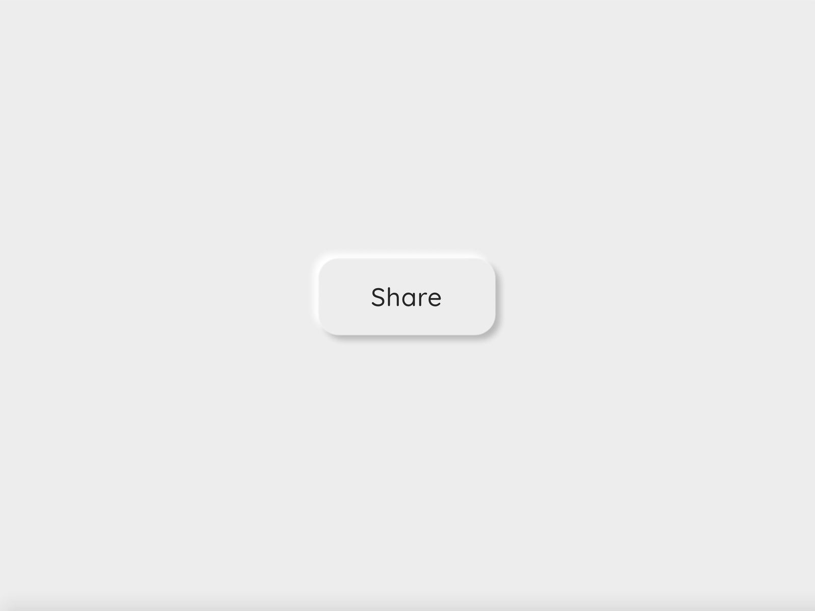 Neumorphic share button - #dailyui Day 10 daily ui day 10 neumorphic neumorphism share share button soft ui
