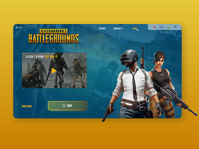 Landing Page Design : DailyUI 003 adobexd daily ui dailyui dailyui003 landing landing design pubg ui visual design