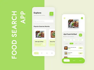 Food Search App app branding design graphicdesign illustration mobileapp photoshop ui ux vector