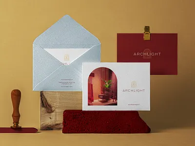 Archlight arch architecture brand branding icon light logo mark stationary typography vector