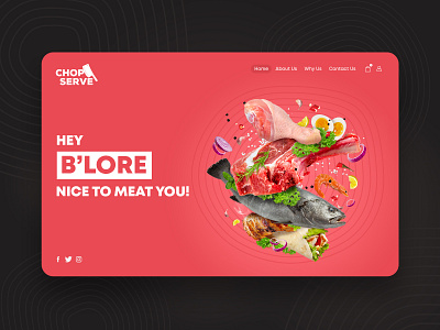 Chopserve - Modern Meat Retail butcher chicken darm ecommerce eggs fish food graphic design landing page meat order restaurant retail steak store ui ux webdesign