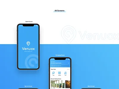 Venuox App Design animation app design illustration illustrator minimal typography vector