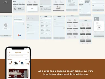 "Home Decor" App Design app design home homepage icon illustrator new year treaands typography ux vector yellow