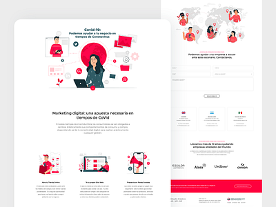 Landing Page Concept covid 19 design flat illustration landing landing design ui ux web web design