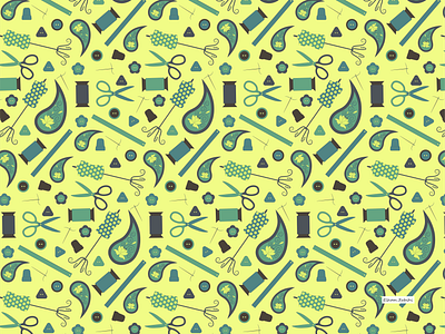 Pattern design with sewing theme pattern pattern a day pattern art pattern design patterns print design surface design surface pattern textile design textile pattern