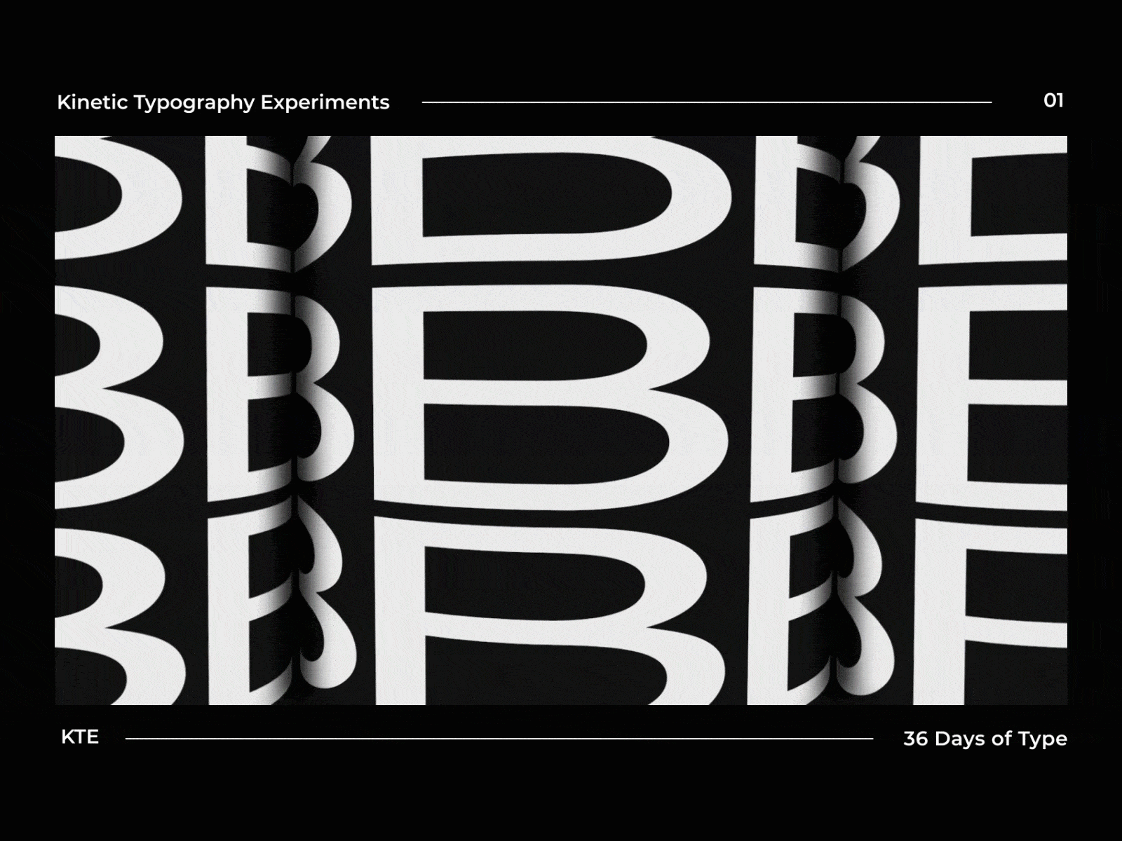 B (36days) - Kinetic Typography Experiments 36days 36daysoftype 36daysoftype07 alvaromelgosa artdirection digital design graphicdesign lettering motiongraphics typography