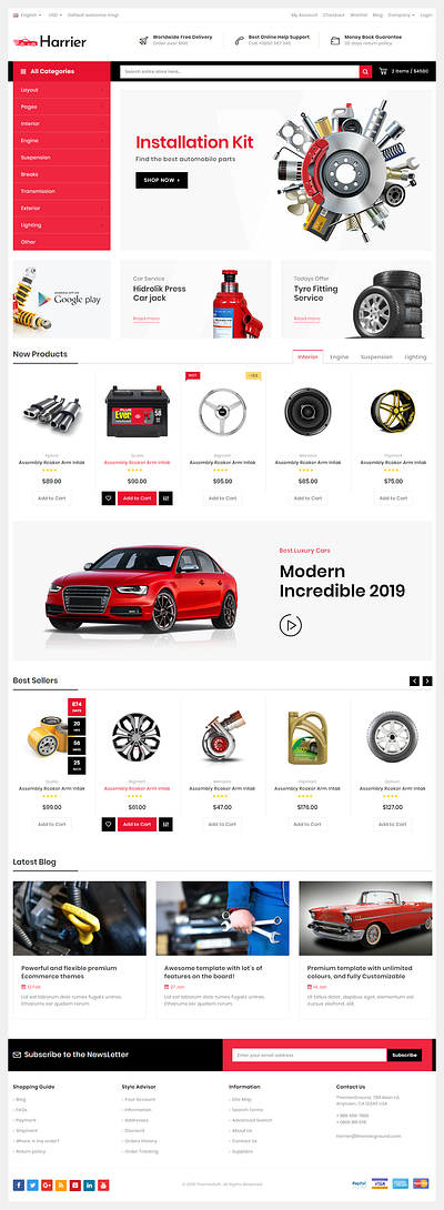 modern Car Dealer and Automotive wordpress website car wordpress website ecommorce webdesign website website design wordpress development wordpress theme wordpress website