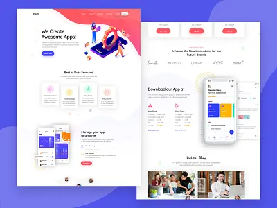 Mobile App Theme branding design flat illustration minimal mobile app design softwares ui ux