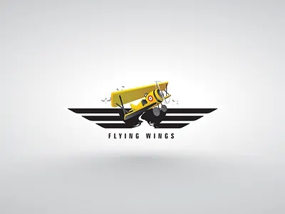 Flying Wings brand branding concept design icon illustration logo logotype ride vector