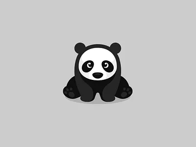 Just a sitting Panda animal animal logo character creative cute flat fun illustration kreatank logo mascot panda playful simple sweet vector