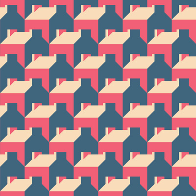 Terraced house pattern art clean design flat graphic design illustration illustrator minimal vector wacom