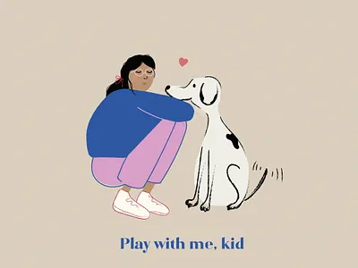 The Illustration for children's book book illustration children dog illustration girl illustration identity illustration identitydesign illustration art minimalist vector vectorart