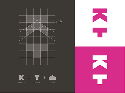 K + T + House Logomark bed and breakfast logo branding house icon house logo house logomark identity k logo k monogram kt logo kt monogram logo logo grid mark monogram t logo t monogram