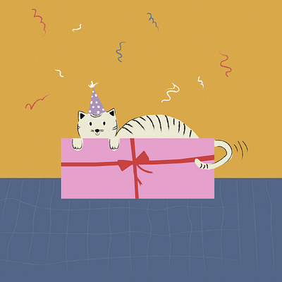 Kitty Cat book illustration bright colors cat illustration children children illustration identity design illustration minimal