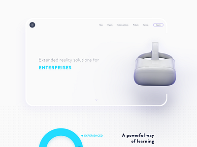 XR company Website ui ux vr webdesign website white