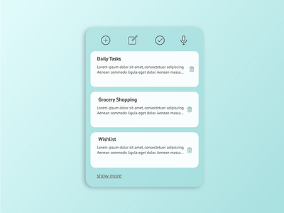 Day 065 | Notes Widget 100 days challenge adobe xd dayliui design mobile app notes ui ux