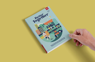 Community Thriving book cover book cover design colorful community illustration illustration design illustrator illustrators neighborhood neighbors