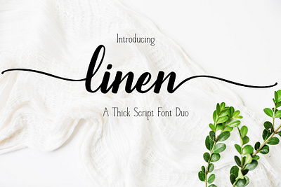 Linen A Gorgeous Font Duo clean cursive font font duo script thick wedding