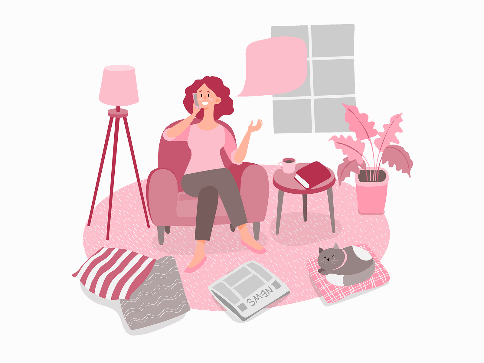 Example of stayathome woman chat mobile