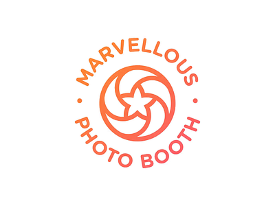 Marvellous Photo Booth - Logo Animation after effects animation aperture brand brand identity branding camera lens design gif identity designer intro lettermark logomark logotype designer motion design negative space outro smart mark star typography