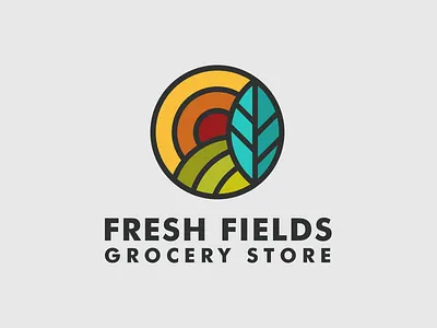 Fresh Fields Grocery Store branding clean design designer dribbbleweeklywarmup fields fresh graphic design graphic designer grocery logo logo design logo designer store