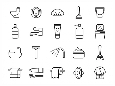 20 Bathroom Vector Icons ai bathroom bathroom icon bathroom vector free download freebie graphicpear icon design icons download icons pack icons set illustration illustrator logo logo design shower symbol vector design vector download vector icon