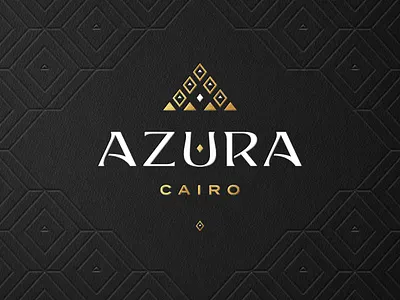 Luxury Hotel Branding - Azura Cairo behance brand branding cairo diamond diamond logo egypt gold foil logo hotel hotel brand hotel branding hotel logo logo luxury luxury brand luxury branding luxury hotel luxury logo pyramids triangle logo