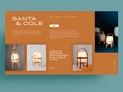 SANTA & COLE - WEBSITE animal branding design figma icon identity illustration lamp logo marks sketch symbol ui ux webdesign website xd