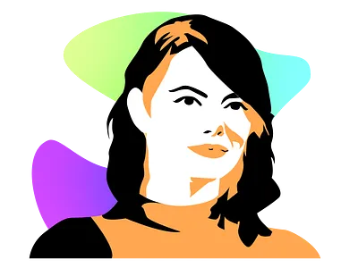 Emma Stone actress beautiful design dribble emma engineer illustration minimal portrait illustration poster sketch stone tirth vector