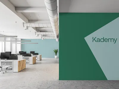 Kademy Interior branding environment design interior logo