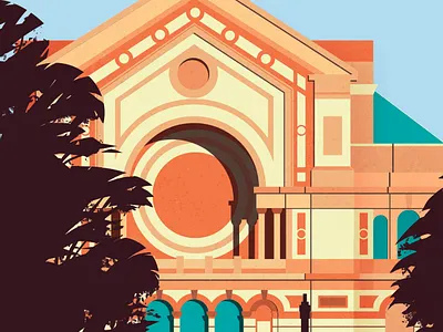 Alexandra Palace architectural architecture building colour design illustration illustrator vector